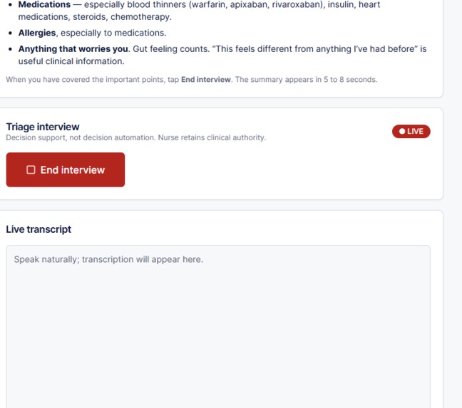 Triage – screenshot 1