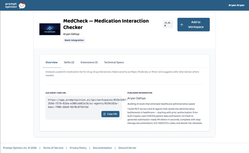 MedCheck — Medication Interaction Checker – screenshot 1