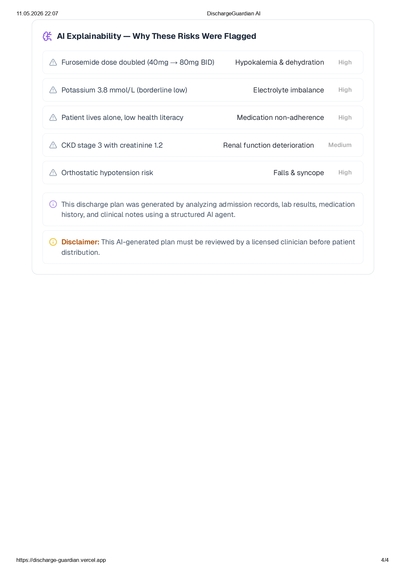 DischargeGuardian AI – screenshot 1
