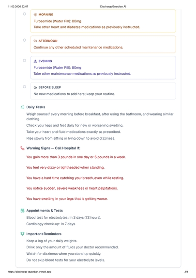 DischargeGuardian AI – screenshot 3