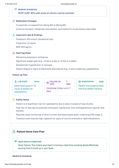 DischargeGuardian AI – screenshot 4