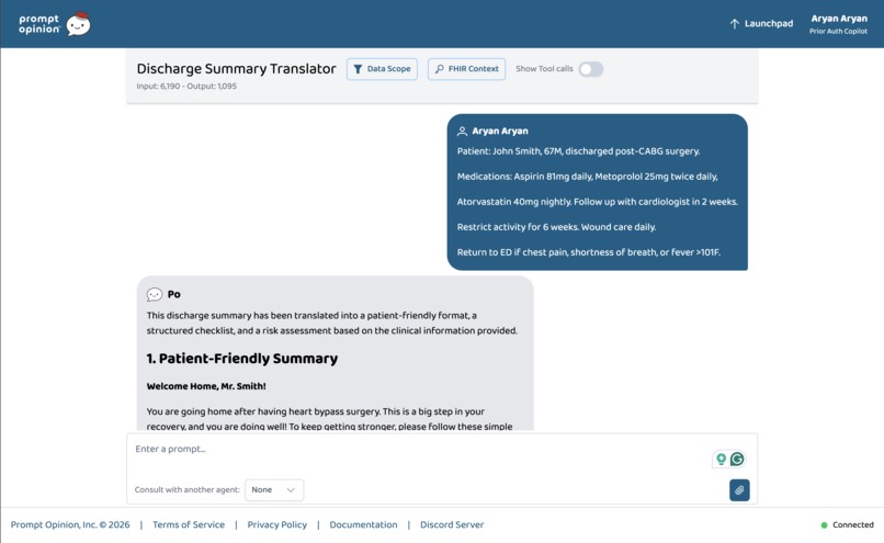 Discharge Summary Translator – screenshot 2
