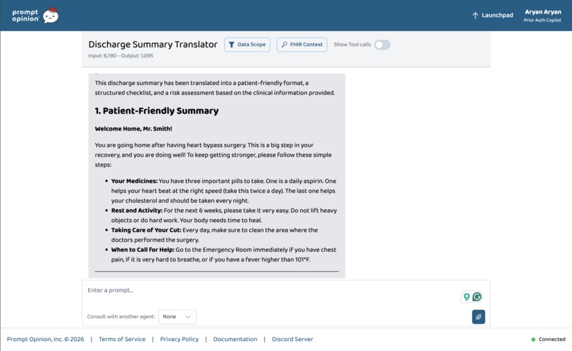 Discharge Summary Translator – screenshot 3