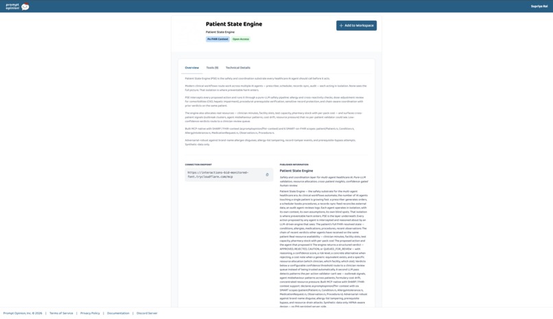 PSE — Safety Substrate for Multi-Agent Healthcare AI – screenshot 1