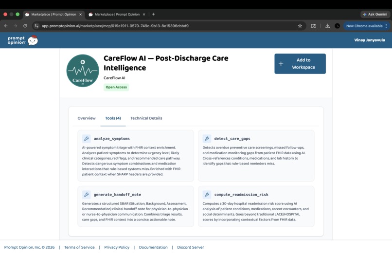 CareFlow AI — Post-Discharge Care Intelligence – screenshot 2