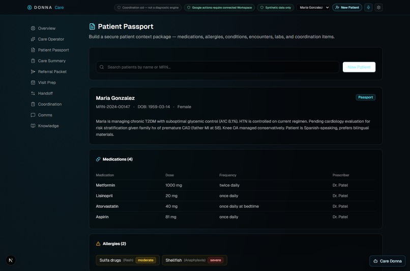 DonnaCare – screenshot 1