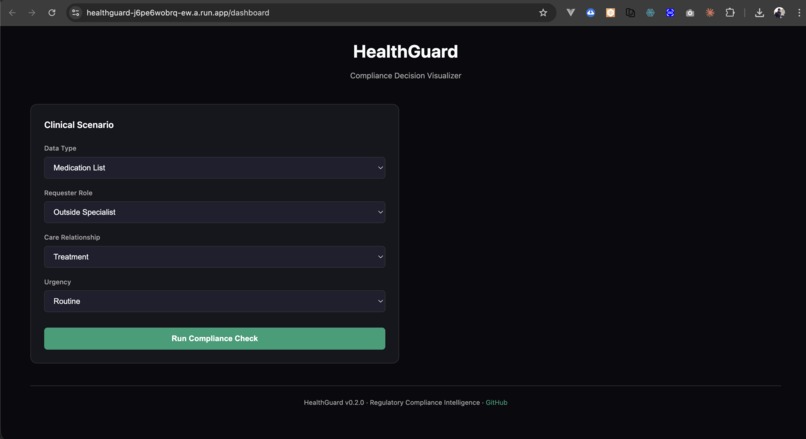 HealthGuard: AI Regulatory Compliance for Healthcare – screenshot 4