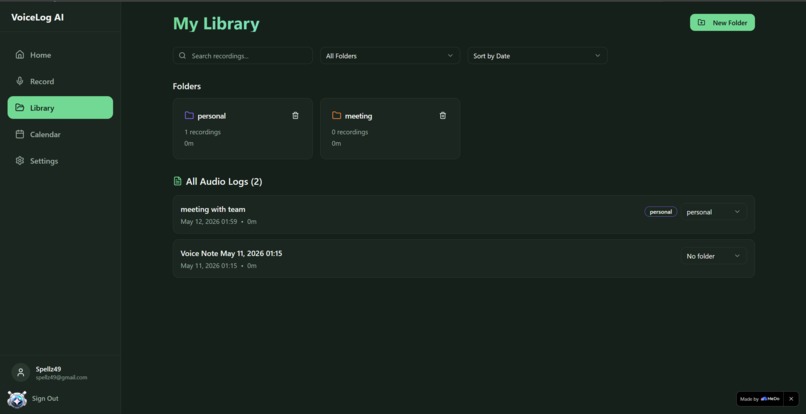 VoiceLog AI – screenshot 1