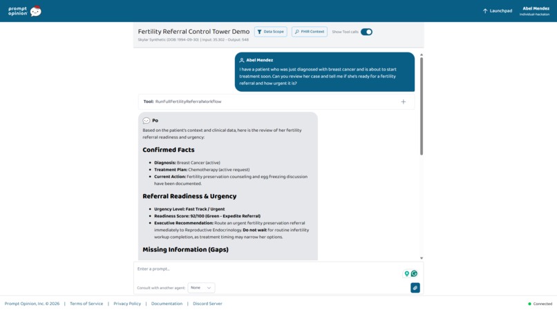 Fertility Referral Control Tower – screenshot 1