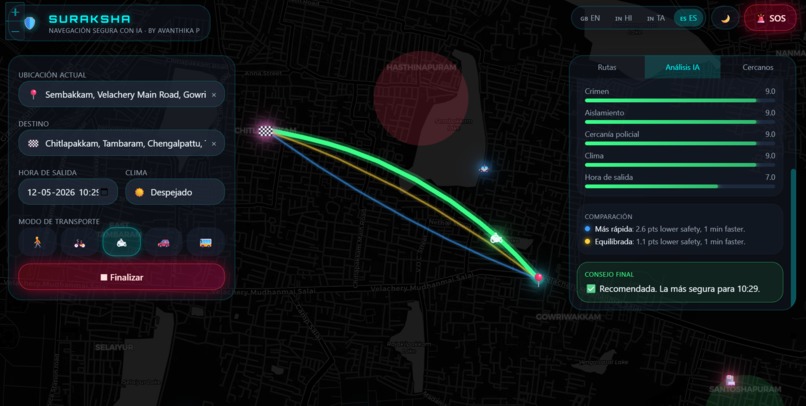 SURAKSHA – AI-Driven Safe Routing System – screenshot 3