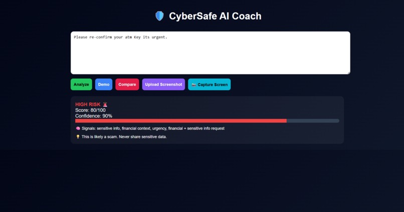 CyberSafe AI Coach – screenshot 2