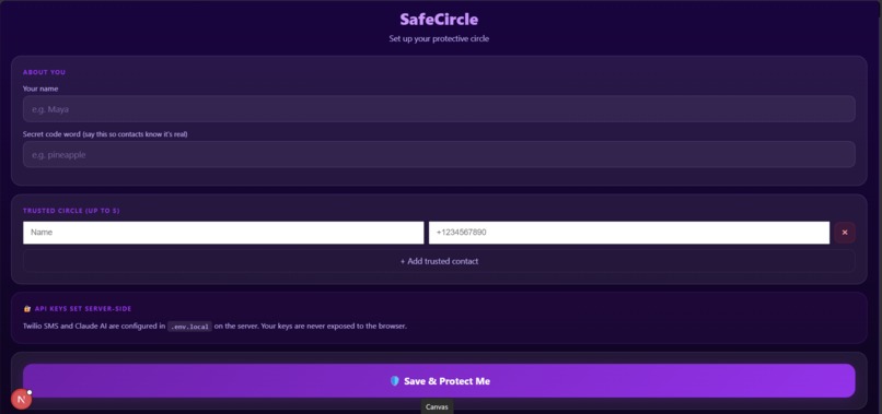 SafeCircle-One tap. Your circle protects you. – screenshot 2