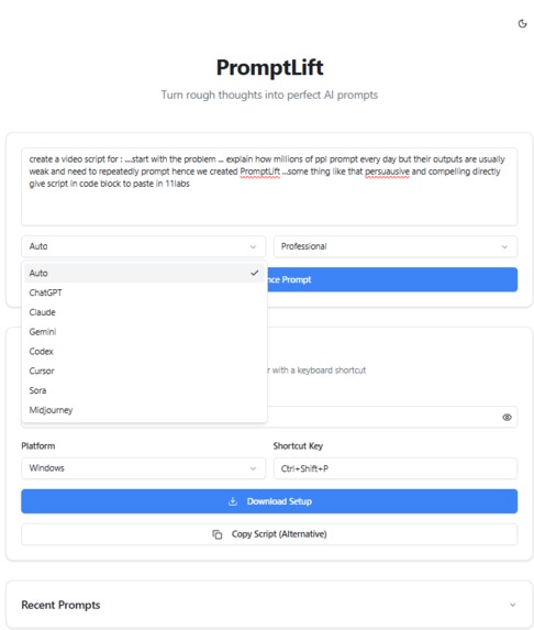 PromptLift – screenshot 1
