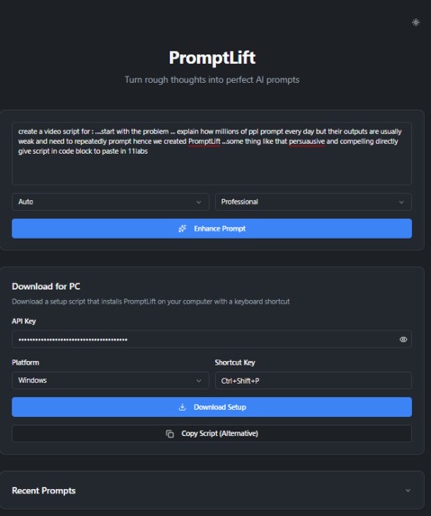PromptLift – screenshot 2