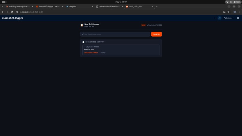 Mod-shift-logger – screenshot 1