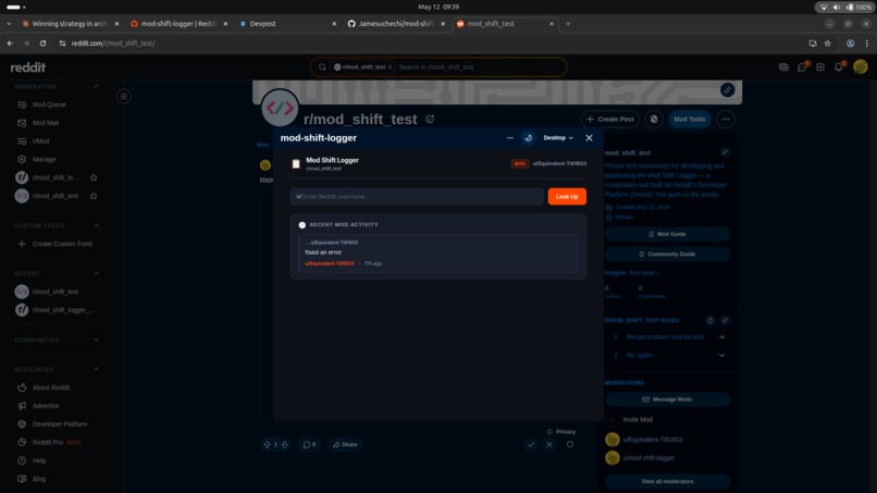 Mod-shift-logger – screenshot 3