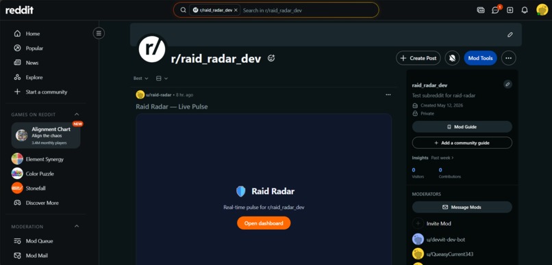 Raid Radar — Live raid detection & one-tap lockdown – screenshot 1