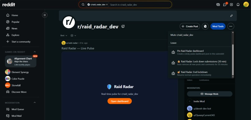 Raid Radar — Live raid detection & one-tap lockdown – screenshot 2