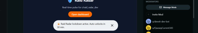 Raid Radar — Live raid detection & one-tap lockdown – screenshot 3
