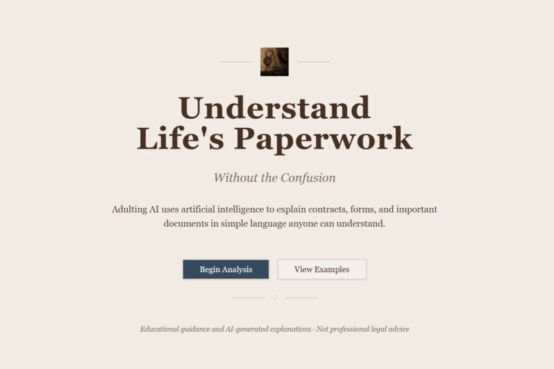 Adulting AI – screenshot 2