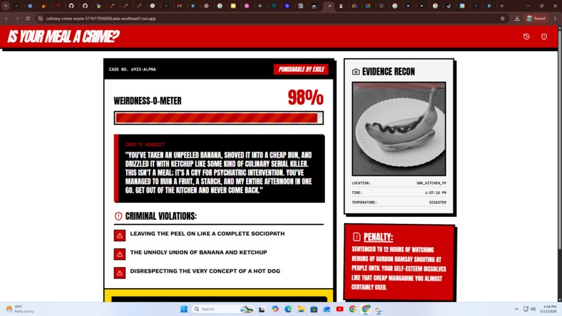 Is your meal a crime? – screenshot 1