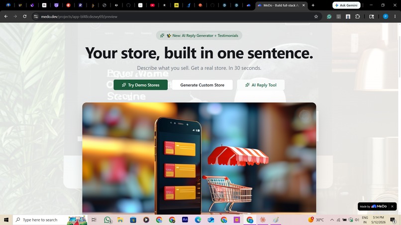 StoreAI — Your Store, Built in One Sentence – screenshot 1