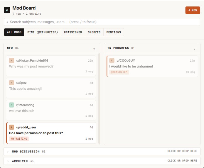 Modboard – screenshot 2