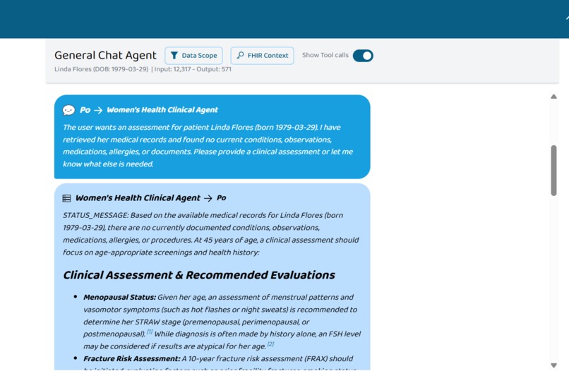 Women's Health Clinical Agent (WHCA) – screenshot 3