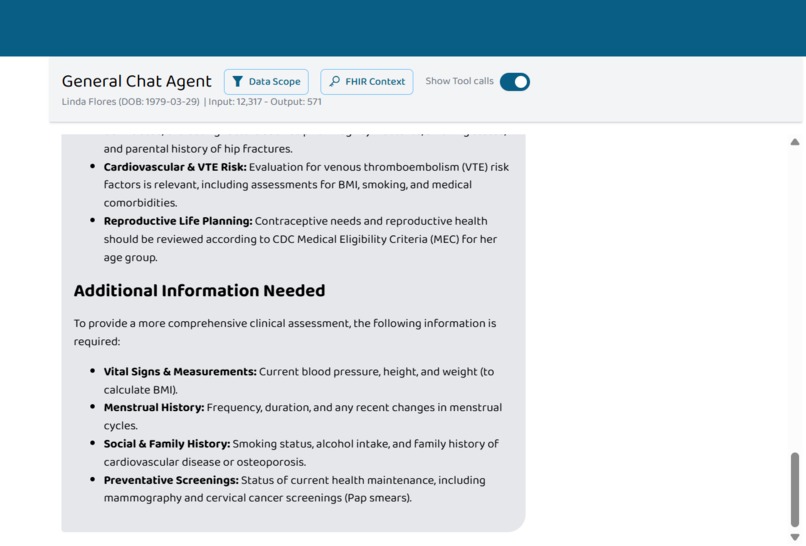 Women's Health Clinical Agent (WHCA) – screenshot 4