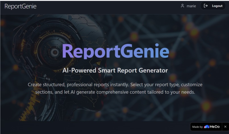 ReportGenie – screenshot 1