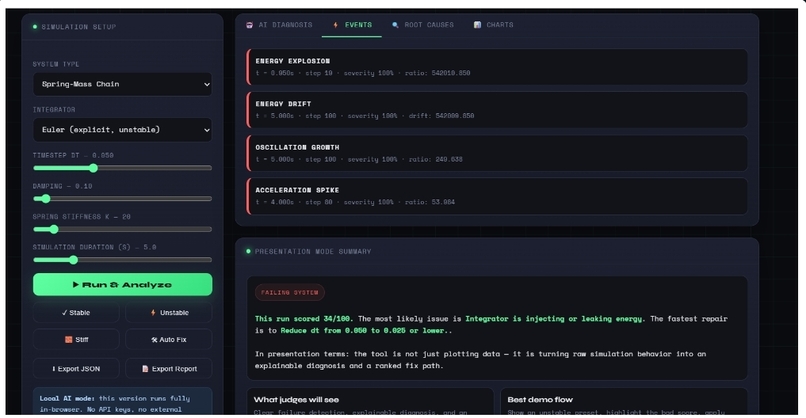PhysiX AI — AI Agent for Debugging Simulation  – screenshot 3