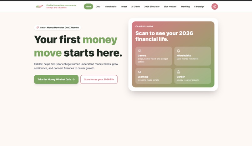 FidRISE – screenshot 2