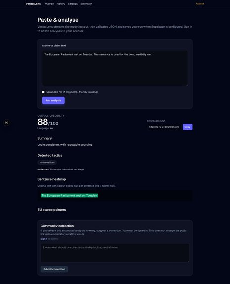 VeritasLens – screenshot 9