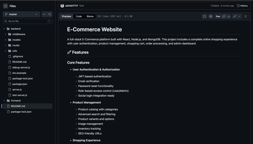 E-Commerce Website – screenshot 1