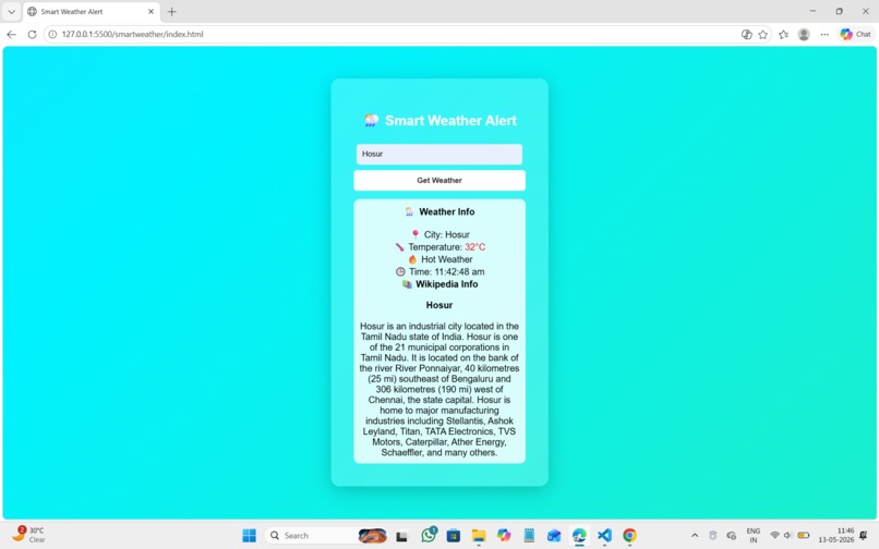 Smart Weather Alert – screenshot 1