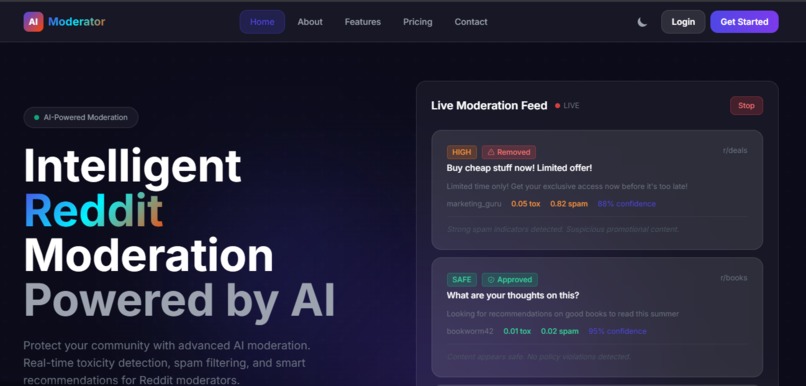 AI-powered moderator assistance – screenshot 1