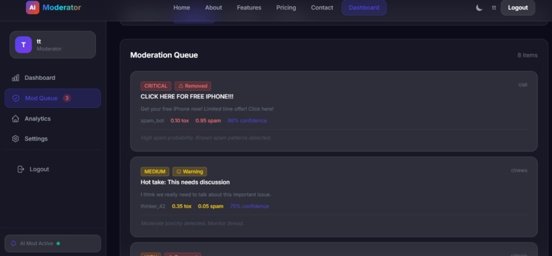 AI-powered moderator assistance – screenshot 10