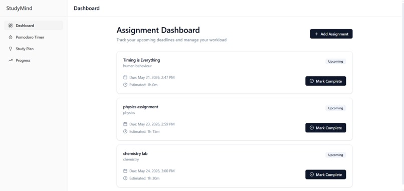 StudyMind – screenshot 1