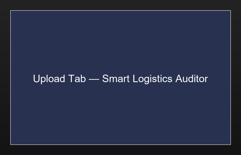 Smart Logistics Auditor – screenshot 1