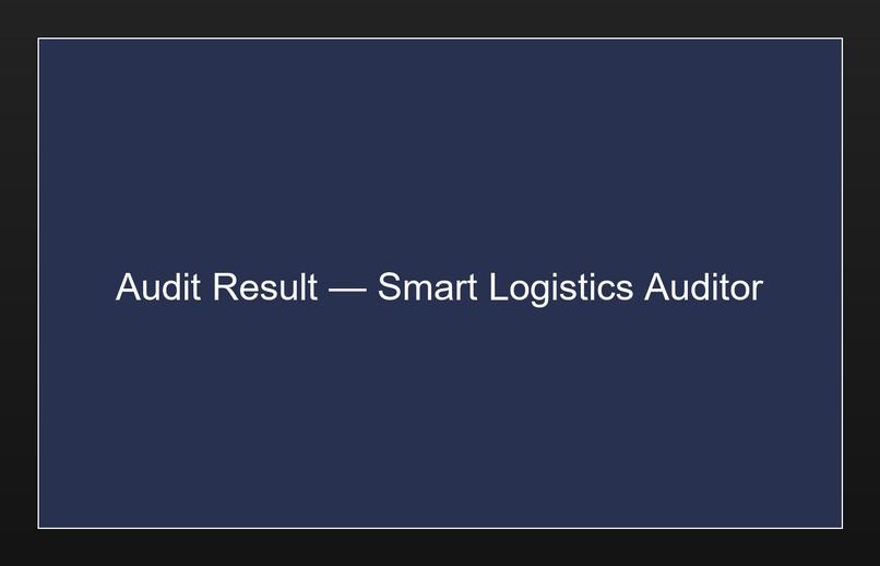 Smart Logistics Auditor – screenshot 3