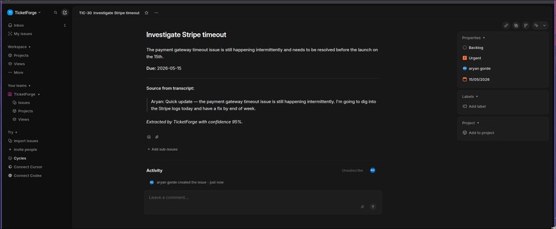TicketForge – screenshot 1