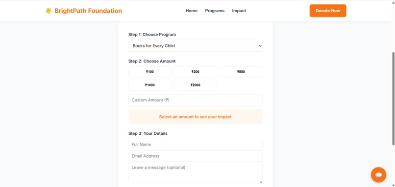 Bright path foundation  – screenshot 1