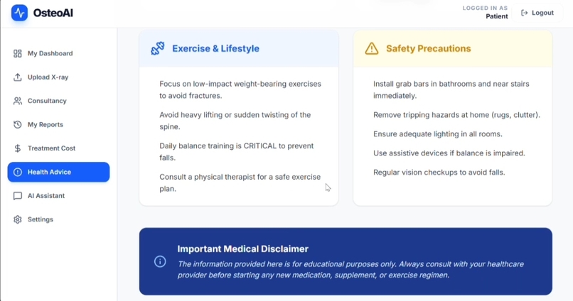 OsteoAI: AI-Based Osteoporosis Risk Detection – screenshot 19