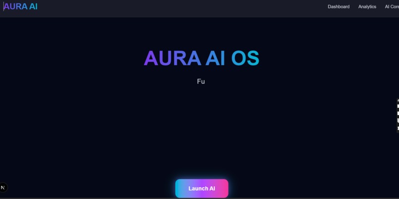 AURA AI OS — Futuristic AI Operating System Dashboard | Devpost