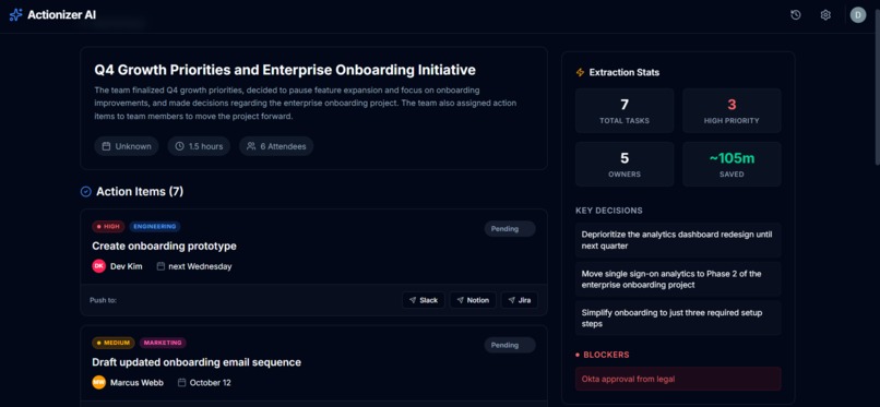 Actionizer AI – screenshot 2