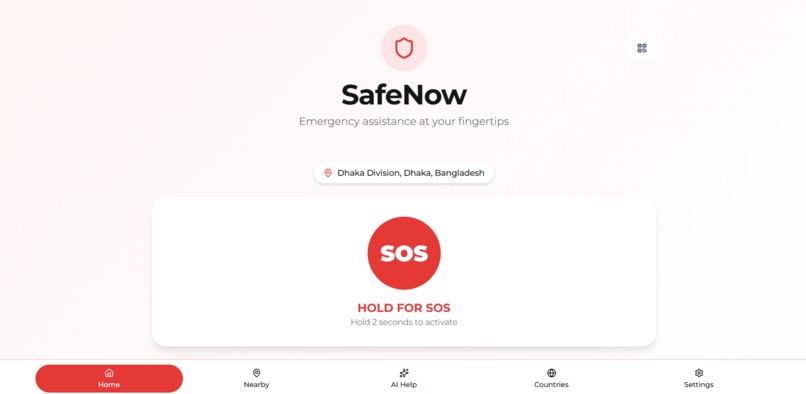 SafeNow – screenshot 1