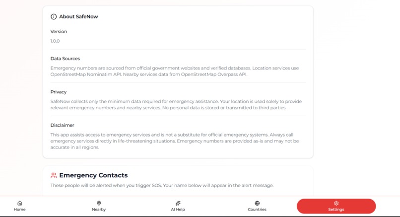 SafeNow – screenshot 4