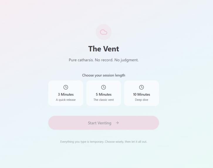 The 5-Minute Vent – screenshot 1