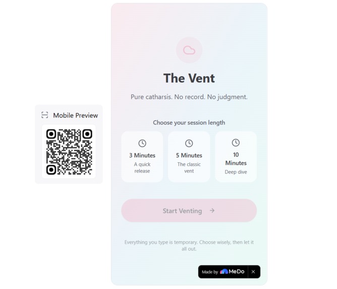 The 5-Minute Vent – screenshot 3