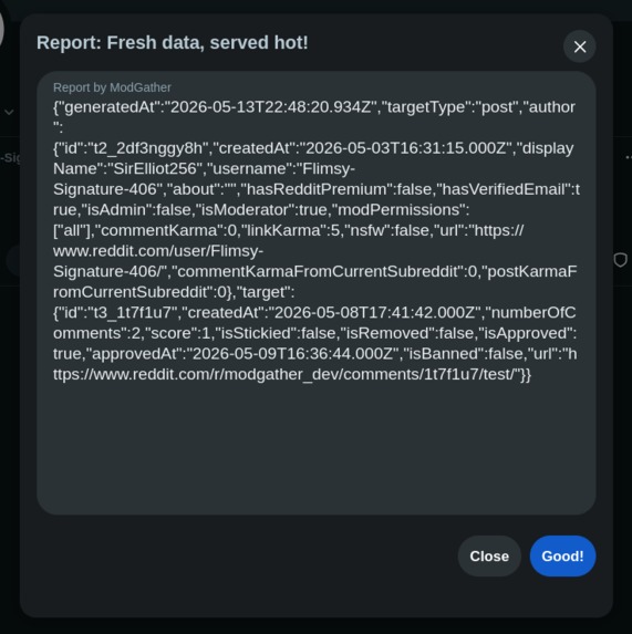 ModGather - Quicklook post/comment – screenshot 2